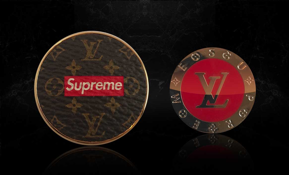 Louis Vuitton X Supreme City Badge Set Of Brooches Available For Immediate  Sale At Sotheby's