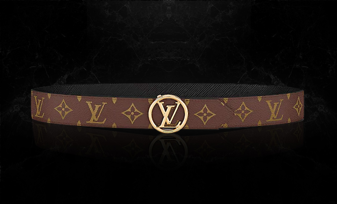 Louis Vuitton Brown/Black Monogram Canvas and Epi Leather Circle Reversible  Belt Size 90 cm Louis Vuitton