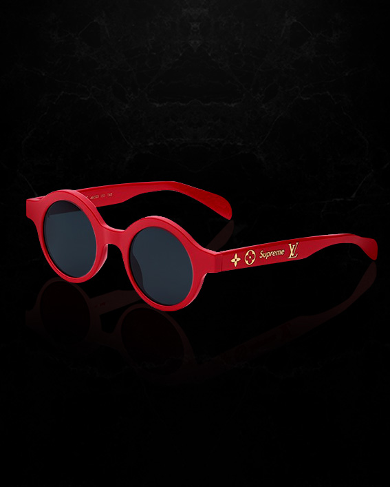 Louis Vuitton Supreme X Round Red Downtown Sunglasses Limited