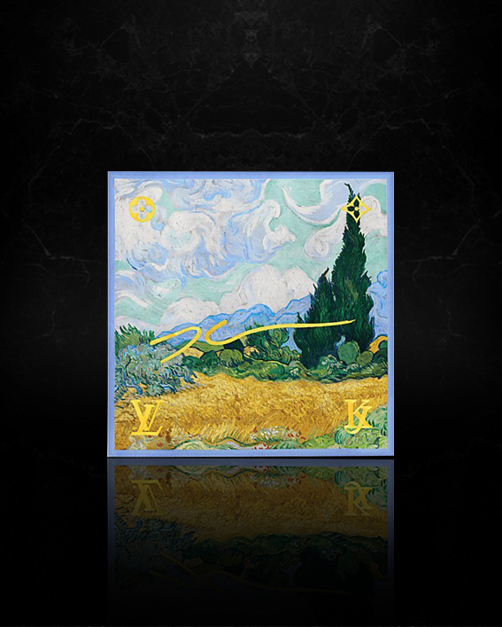 Jeff Koons's Van Gogh bag for Louis Vuitton. Image courtesy Louis Vuitton.   Louis vuitton bag, Louis vuitton handbags, Louis vuitton handbags  neverfull